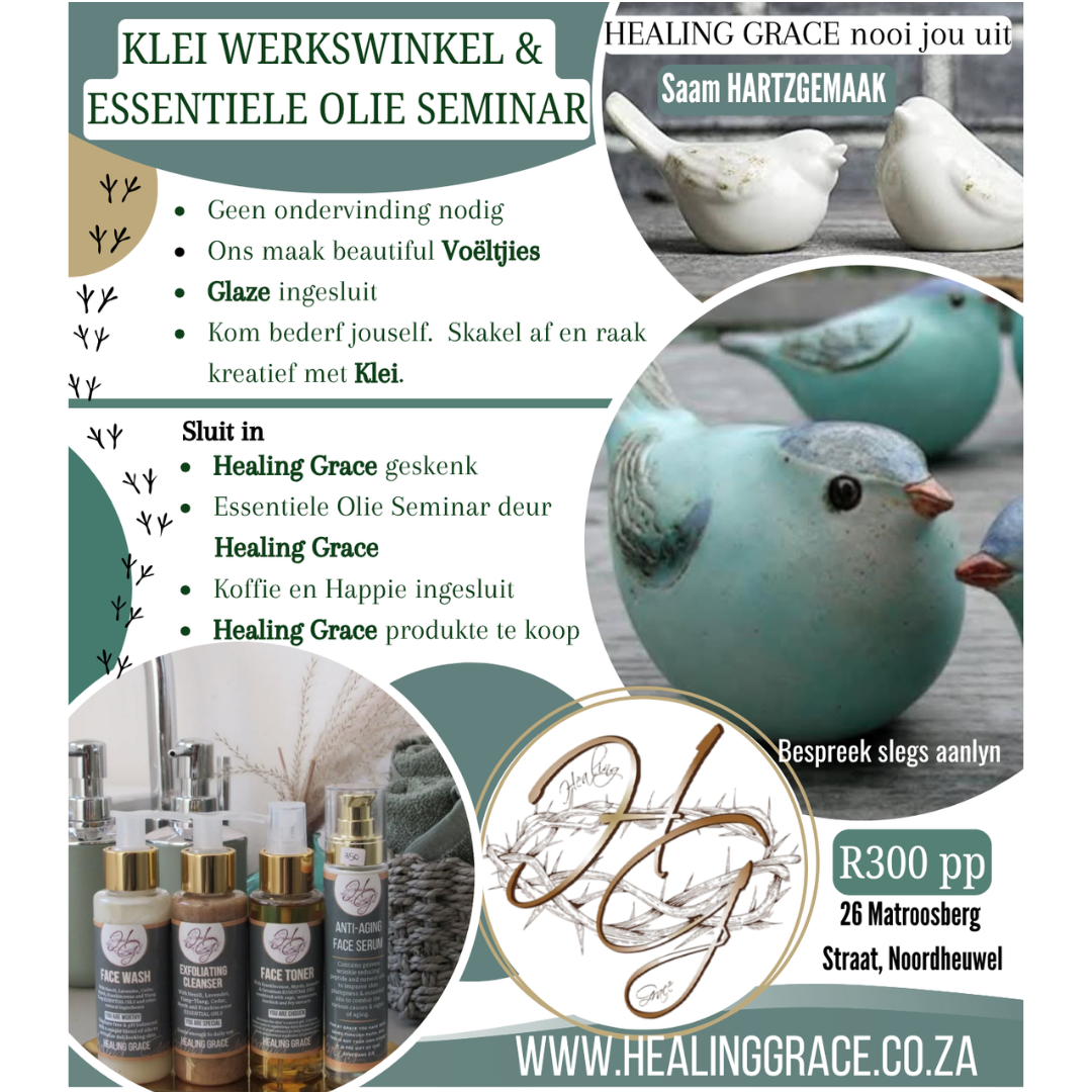 Voëltjies - Klei Werkswinkel en Essentiele Olie Seminar