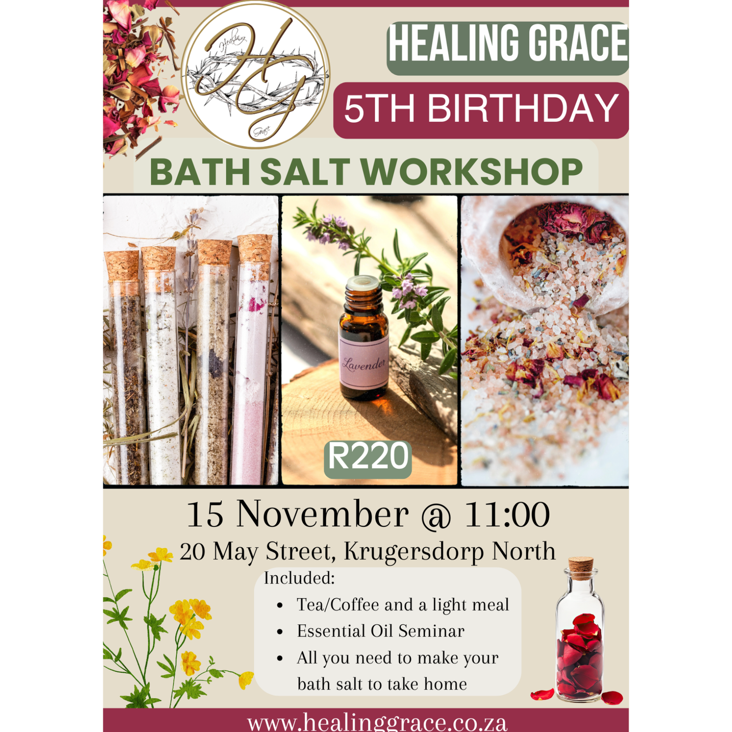 Make your own BATH SALT with Essential Oils and Herbs