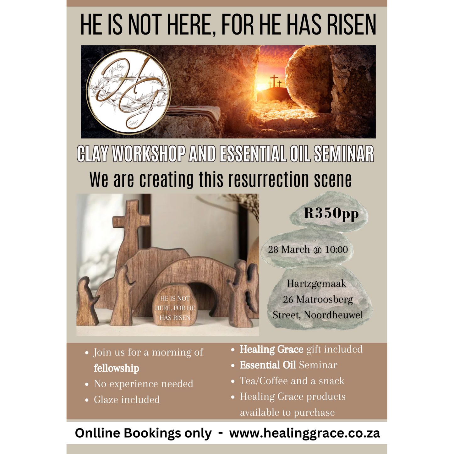 Resurrection Scene - Clay Workshop and Essential Oil Seminar