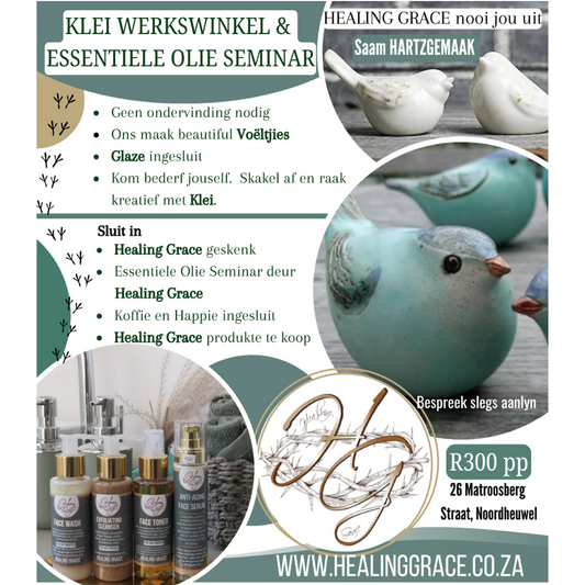 Voëltjies - Klei Werkswinkel en Essentiele Olie Seminar